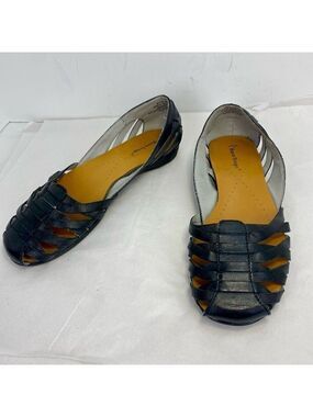 Bare Traps NWOT Elton black leather Huarache Style Woven Straps Women 8.5